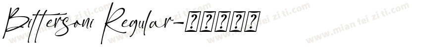 Bittersoni Regular字体转换